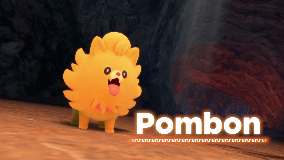 Pombon shown in an official Pokémon Winds and Pokémon Waves first-look screenshot